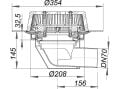 671486 SuperDrain sifonik çatı süzgeci 64 DN 70